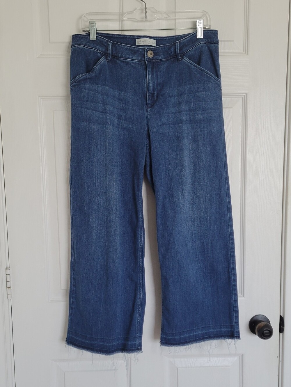 J.Jill Authentic Fit Blue Full Wide Leg Crop Jeans